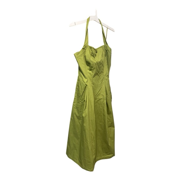 NWT a new day Women's Halter Dress- Olive Size M - Picture 4 of 7